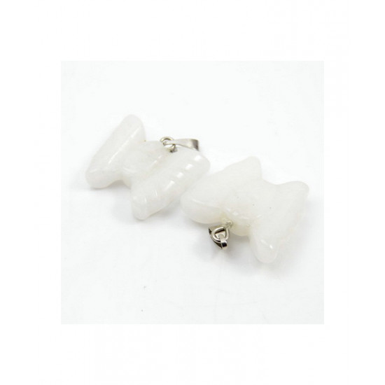 White Jade - pendant "Butterfly" (1 pc.)
